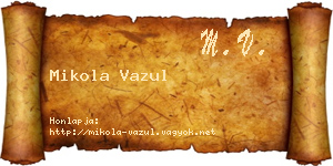 Mikola Vazul névjegykártya